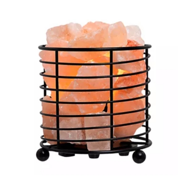 Night Light Tula Himalayan Salt Basket Table Lamp - Picture 1 of 1